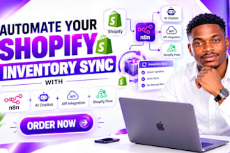 automate shopify inventory sync with n8n ai chatbot API fix shopify flow vormac