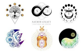 design sacred geometry, mystical and spiritual logo