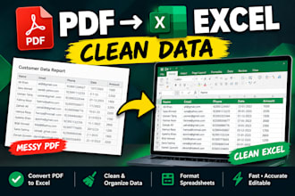 convert PDF to excel and clean your data