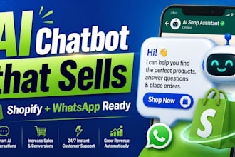 create an ai chatbot for your shopify store, website or whatsapp