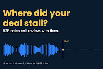 review your b2b sales calls and show you where deals stall