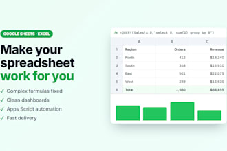 create google sheets formulas, dashboards and apps script automation
