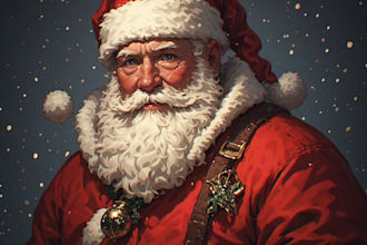 illustrate santa christmas portraits