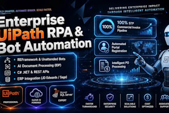 build enterprise uipath rpa bots and automated workflows and web scrapping
