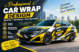 design professional car, bike and vehicle wrap decals
