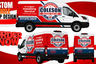 design unique car wrap, van wrap, truck wrap, food truck wrap and bus wrap