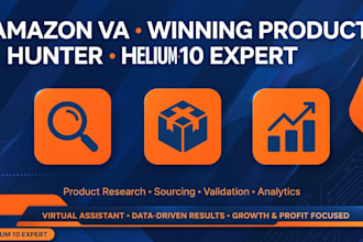 do amazon VA winning product hunting with helium 10