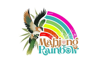 design colorful rainbow social club logo