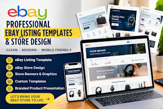 design responsive ebay listing templates and ebay store graphics