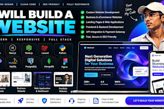 build website, website development, full stack developer, front end developer