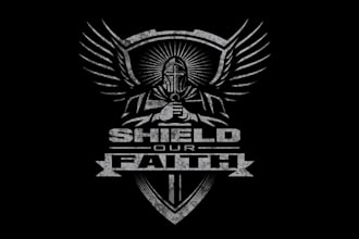 create a professional christian, catholic and warrior style logo design