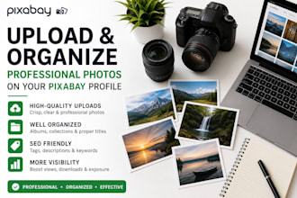 upload and organize professional photos on your pixabay profile