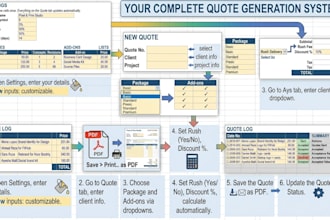 provide excel quote generator