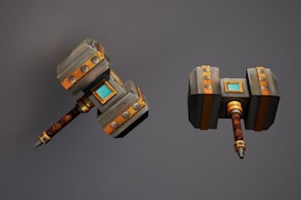 do lowpoly 3d model and setup in unity