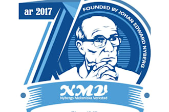 create attractive logo for event or anniversary