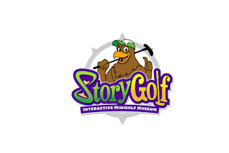 design mini golf museum story golf logo for you