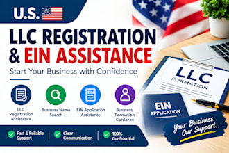 do US llc registration and ein application assistance