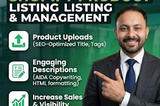 do e commerce product listing and upload products