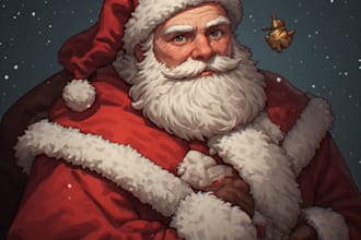 create personalized santa character portraits