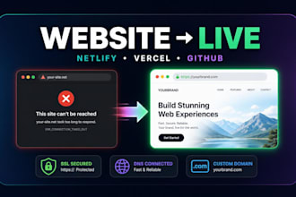 deploy website to netlify vercel github pages with custom domain and SSL