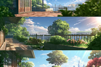 do anime background art for visual novel