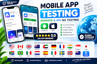 do mobile app testing andriod IOS QA testing USA uae 5 star IOS app review