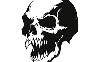 create a unique scary and horror logo design