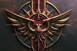 design a custom fantasy faction crest, guild emblem, or heraldic logo