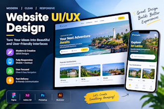 do figma website design, website UI UX design, figma UI design or landing page