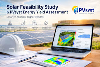provide solar feasibility study and pvsyst energy yield assessment