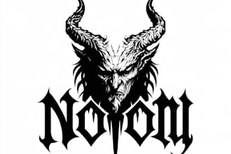 design scary horror dark text logo design