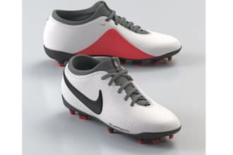create a realistic 3d football boot animation