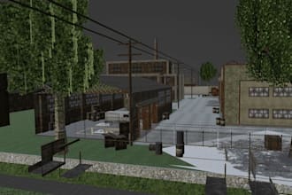 create ps1 psx ps2 low poly horror game environments and maps for indie games