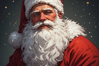 illustrate original santa christmas portraits