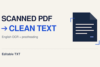 convert clear english scanned PDF to proofread text with ocr