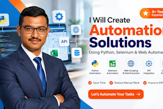 automate tasks using python, selenium, and web automation