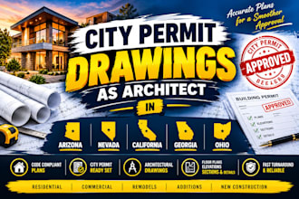 do city permit drawings as architect in arizona nevada california georgia ohio
