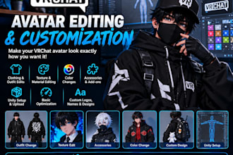 edit your vrchat avatar customize outfit texture accessories unity upload set up
