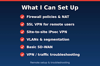 configure fortigate firewall, ssl vpn and site to site vpn