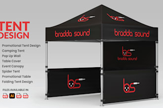 design tent, table cover, flag and canopy tent