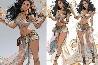 draw character illustration and custom character art