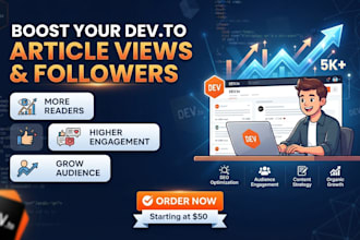 increase your devto article views and followers