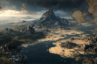 amazing world or regional custom fantasy map