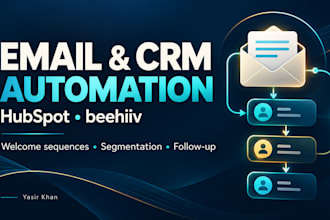 set up hubspot or beehiiv email automation and welcome sequences