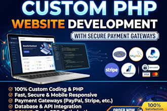 build a custom PHP website with payment gateway