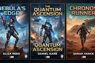 create a professional book cover for any genre for KDP
