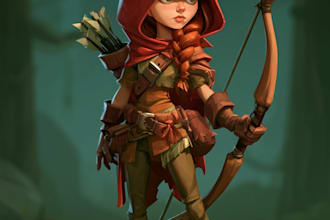 draw 2d game character illustration