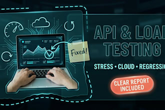 api testing load or stress testing cloud testing regression testing for website