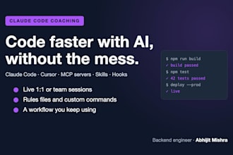 coach you or your team to code faster with claude code and cursor