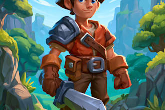 draw 2d game character illustration